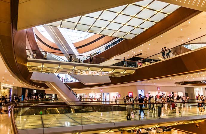 Shopping center interior design